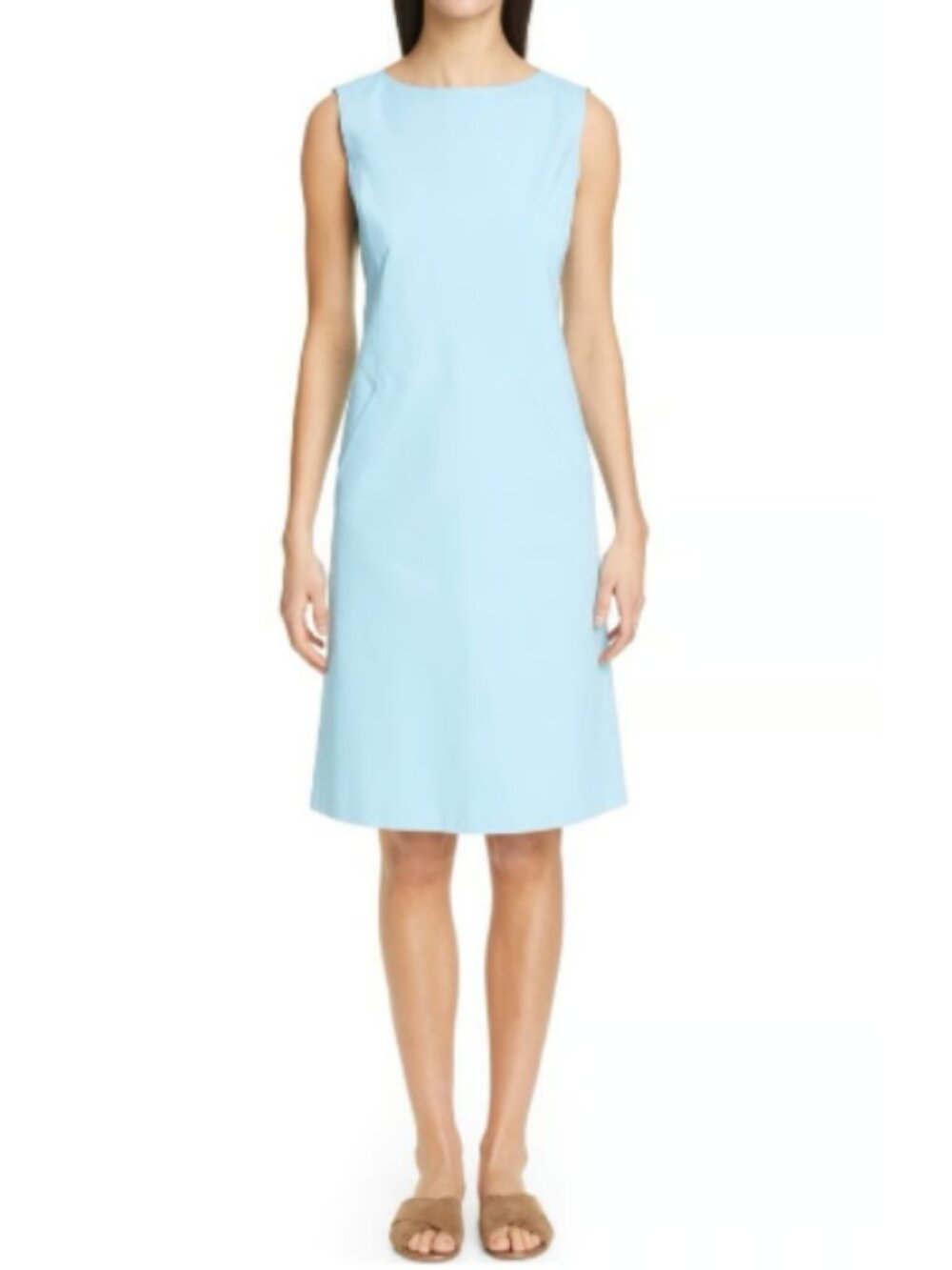 Lafayette 148 New York Ensley Lagoon Blue Shift Dress, Size 18, NWT! $498